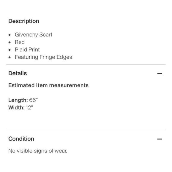 Givenchy Authentic Plaid Red Black White Scarf - Picture 4 of 5